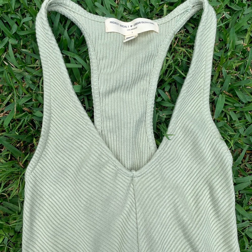 Urban Outfitters Racerback Ribbed V-Neck Tank - Picture 2 of 2